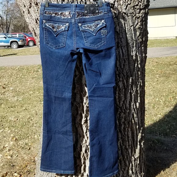 Miss Me JE5731E2L Easy Boot Sequined Jeans - 27 X 33 - Picture 5 of 16